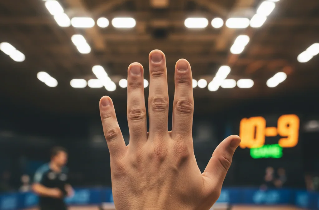 Handzeichen am Tischtennistisch