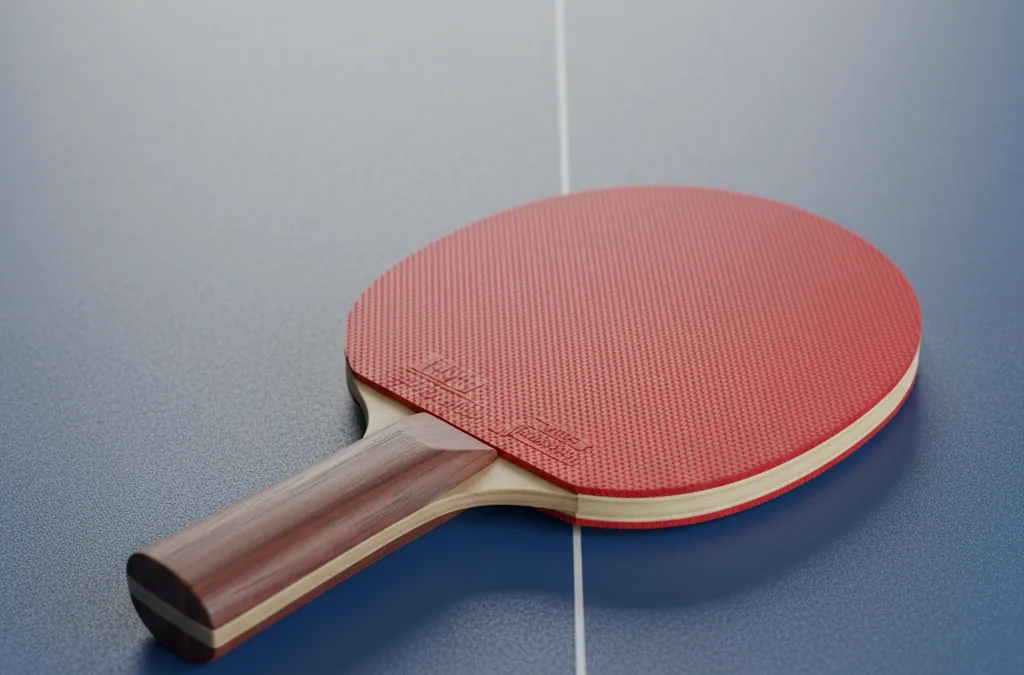 Tischtennisschläger und Ball